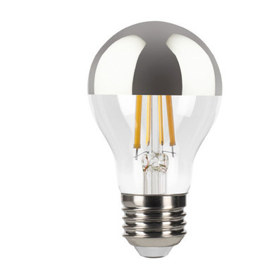 Halco 82711 - LED Filament A19 Silver Bowl - 2700K - E26 Dimmable