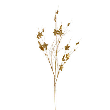 Vickerman QG224608 33" Gold Star/Ball Glitr Spray 6/Bg