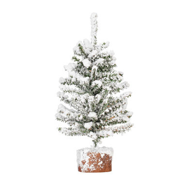 Vickerman A804312-3 1ft Flocked Mini Pine Table Top Christmas Tree 3 Pack