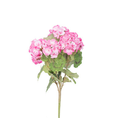 Vickerman FQ173102-4 18" Lt Pink Geranium Bush 4/pk