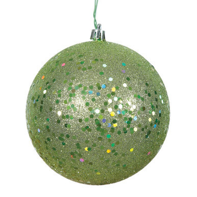 Vickerman N593054DQ 12" Celadon Sequin Ball Drilled Cap