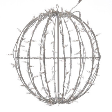 X30LED10 Vickerman - 6 ft Outdoor Pure White LED Christmas Hanging Sphere - 324 Lights