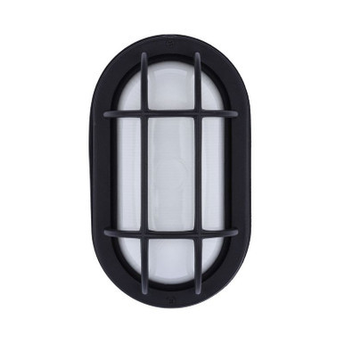 Euri Lighting EOL-WL13BK-3100se - LED Oval Bulkhead Wall Light - CCT Selectable