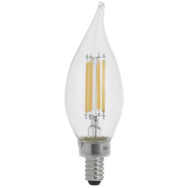 Sunlite 81204-SU Sunlite - Clear LED CA11 Flame Tip Bulb - 6W - 3000K - E12 Candelabra Base 