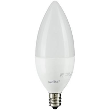 Sunlite 80791-SU Sunlite - Frost LED B13 Torpedo Bulb - 7W - 5000K - E12 Candelabra Base 