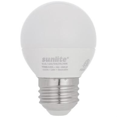 Sunlite 41895-SU Sunlite - Frost LED G16 Globe Bulb - 5W - 4000K - 6 Pack 