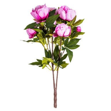 Vickerman FD170403 23'' Cerise Peony Bush W/6 Flwrs 3 Buds