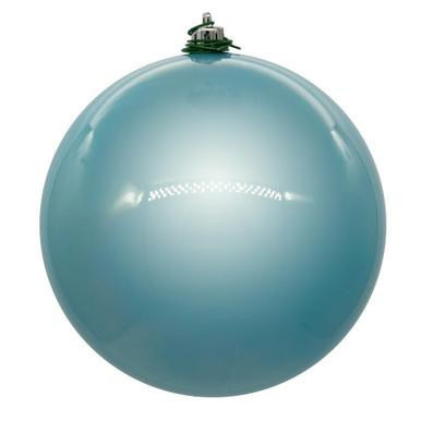 Vickerman N592532DPV Vickerman - 10 in Baby Blue Pearl Ball UV Outdoor Christmas Ornament 