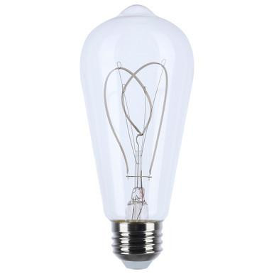 Satco S11527 Satco - Clear LED ST19 Filament Bulb - 6W - 2700K 