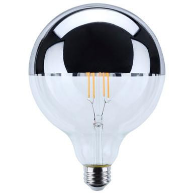 Satco S12545 Satco - Silver Bowl LED G40 Globe Bulb - 8W - 2700K - 90 CRI 