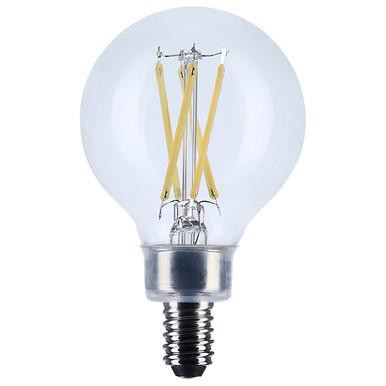 Satco S12477 Satco - Clear LED G16.5 Globe Bulb - 6W - 3500K - 92 CRI 