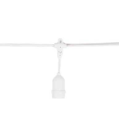 Vickerman V47W026 48 ft White Patio String Light with E26 Sockets