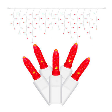 Vickerman X6W3103 9' LED Red Icicle Christmas Light String