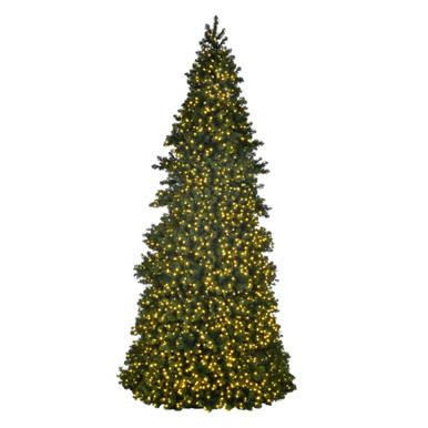 Vickerman G194112WW Vickerman - 12 ft Green Commercial Slim Grand Teton Frame Christmas Tree - Warm White LED 