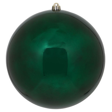 N592574DSV Vickerman - 10 in Midnight Green Shiny Ball UV Resistant Christmas Ornament