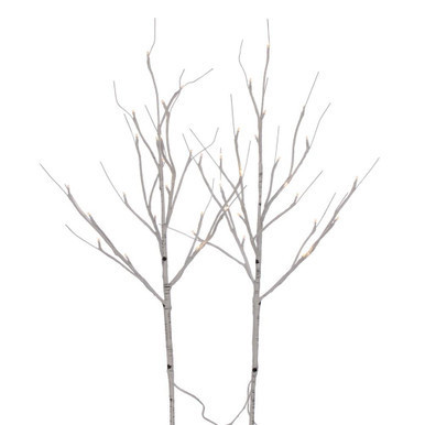 Vickerman X221530 30" White Birch Branch LED40WW B/O 2/Box