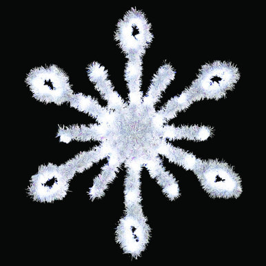 Vickerman D492055 3.5' Metallic Snowburst 30LEDC7 Pole Dec