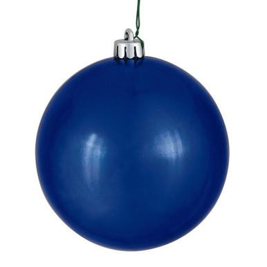 Vickerman N590622DSV Vickerman - 2.4 in Cobalt Blue Shiny Ball UV Resistant Christmas Ornament - 24 Pack 