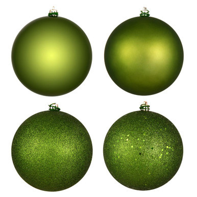 N590834 Vickerman - 3 in Juniper Green Assorted Finish Ball Christmas Ornament - 16 Pack