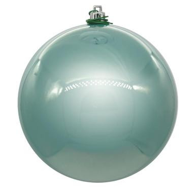 Vickerman N591240DPV Vickerman - 4.75 in Frosty Mint Pearl Ball UV Outdoor Christmas Ornament - 4 Pack 