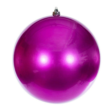 N591259DCV Vickerman - 4.75 in Hot Pink Candy Ball UV Outdoor Christmas Ornament - 4 Pack