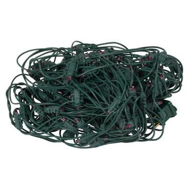 Vickerman X4G4616T Vickerman - 4 ft x 6 ft 120-Light Steady Purple LED 5mm Wide Angle Christmas Net Light - Green Wire 