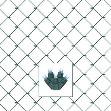 Vickerman X4G4632T Vickerman - 4 ft x 6 ft 120-Light Steady Turquoise LED 5mm Wide Angle Christmas Net Light - Green Wire 