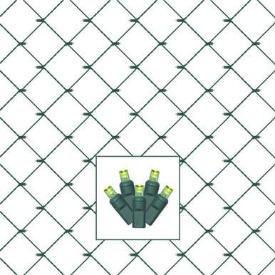 Vickerman X4G4633T Vickerman - 4 ft x 6 ft 120-Light Steady Lime LED 5mm Wide Angle Christmas Net Light - Green Wire 