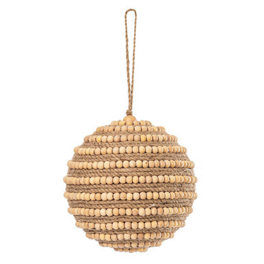 JE233506 Vickerman - 5.5 in Natural Ball Christmas Ornament - 2 Pack