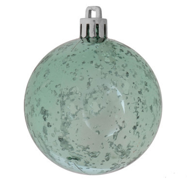 M166344D Vickerman - 4 in Seafoam Shiny Mercury Ball Christmas Ornament - 6 Pack