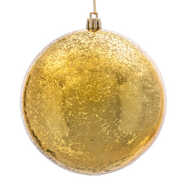 M166408D Vickerman - 4.75 in Gold Shiny Mercury Ball Christmas Ornament - 4 Pack