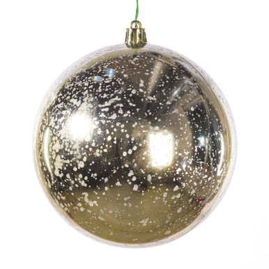 M166438D Vickerman - 4.75 in Champagne Shiny Mercury Ball Christmas Ornament - 4 Pack