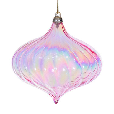 MC251379W Vickerman - 4.75 in Pink Onion Christmas Ornament - 2 Pack