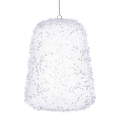 MC254211W Vickerman - 8 in White Gum Drop Christmas Ornament