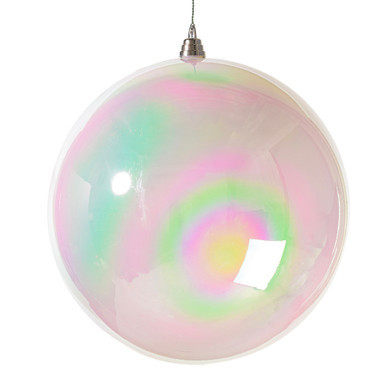 MC255611W Vickerman - 12 in White Ball Christmas Ornament