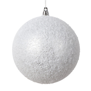 MT220307W Vickerman - 4.75 in Silver Matte Ball Christmas Ornament - 4 Pack