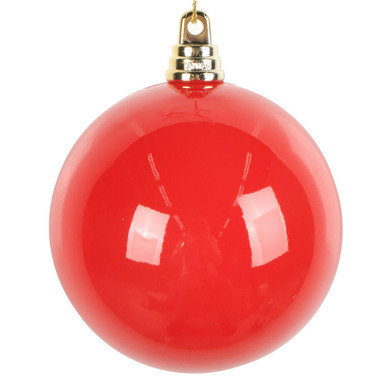 MT250303W Vickerman - 3 in Red Enamel Ball Christmas Ornament - 12 Pack