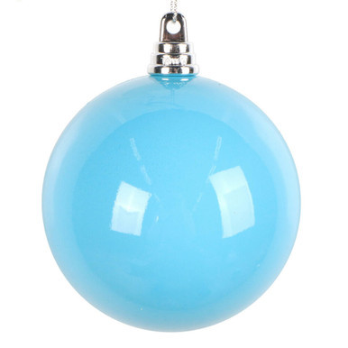MT250352W Vickerman - 3 in Light Blue Enamel Ball Christmas Ornament - 12 Pack