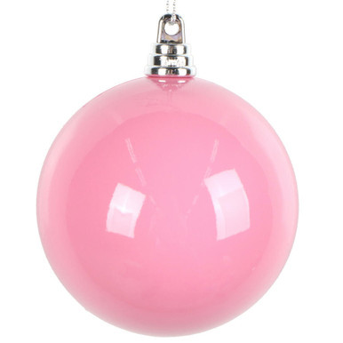 MT250359W Vickerman - 3 in Hot Pink Enamel Ball Christmas Ornament - 12 Pack