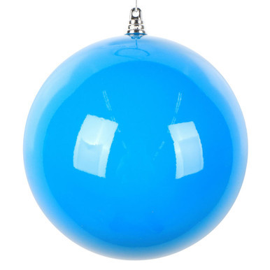 MT250602W Vickerman - 6 in Blue Enamel Ball Christmas Ornament - 4 Pack