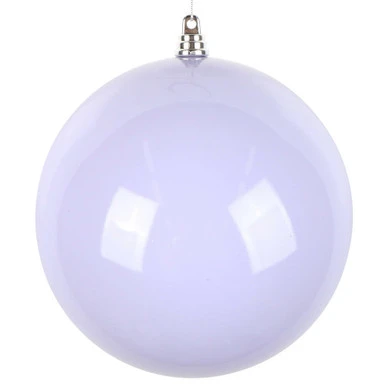 MT250686W Vickerman - 6 in Lavender Enamel Ball Christmas Ornament - 4 Pack
