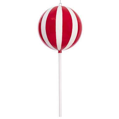 MT252403W Vickerman - 23.6 in Red Enamel Lollipop Christmas Ornament