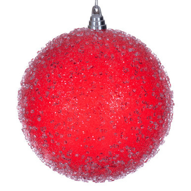 MT254303W Vickerman - 10 in Red Ball Christmas Ornament