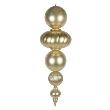 MT257038UV Vickerman - 54 in Champagne Candy Finial UV Outdoor Christmas Ornament