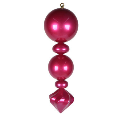 MT257459UV Vickerman - 24 in Hot Pink Candy Finial UV Outdoor Christmas Ornament