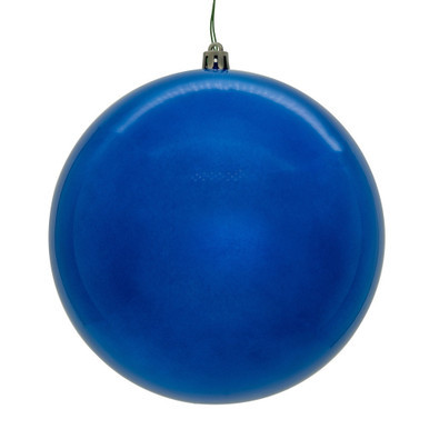 N591202DPVL Vickerman - 4.75 in Blue Pearl Seamless Ball UV Outdoor Christmas Ornament - 4 Pack