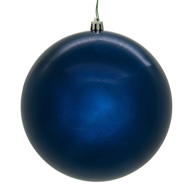 N591231DPVL Vickerman - 4.75 in Midnight Blue Pearl Seamless Ball UV Outdoor Christmas Ornament - 4 Pack