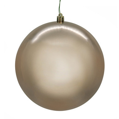 N591258DSVL Vickerman - 4.75 in Rose Gold Shiny Seamless Ball UV Outdoor Christmas Ornament - 4 Pack
