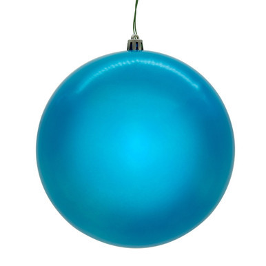 N591512DPVL Vickerman - 6 in Turquoise Pearl Seamless Ball UV Outdoor Christmas Ornament - 4 Pack