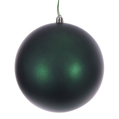 N591574DMVL Vickerman - 6 in Midnight Green Matte Seamless Ball UV Outdoor Christmas Ornament - 4 Pack